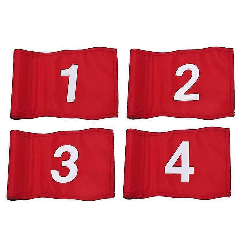 Bandeira de Golfe Numerada com Tubo Inserido, 8 Polegadas L x 6 Polegadas Putting Green Bandeiras para Jarda, Nylon 420D