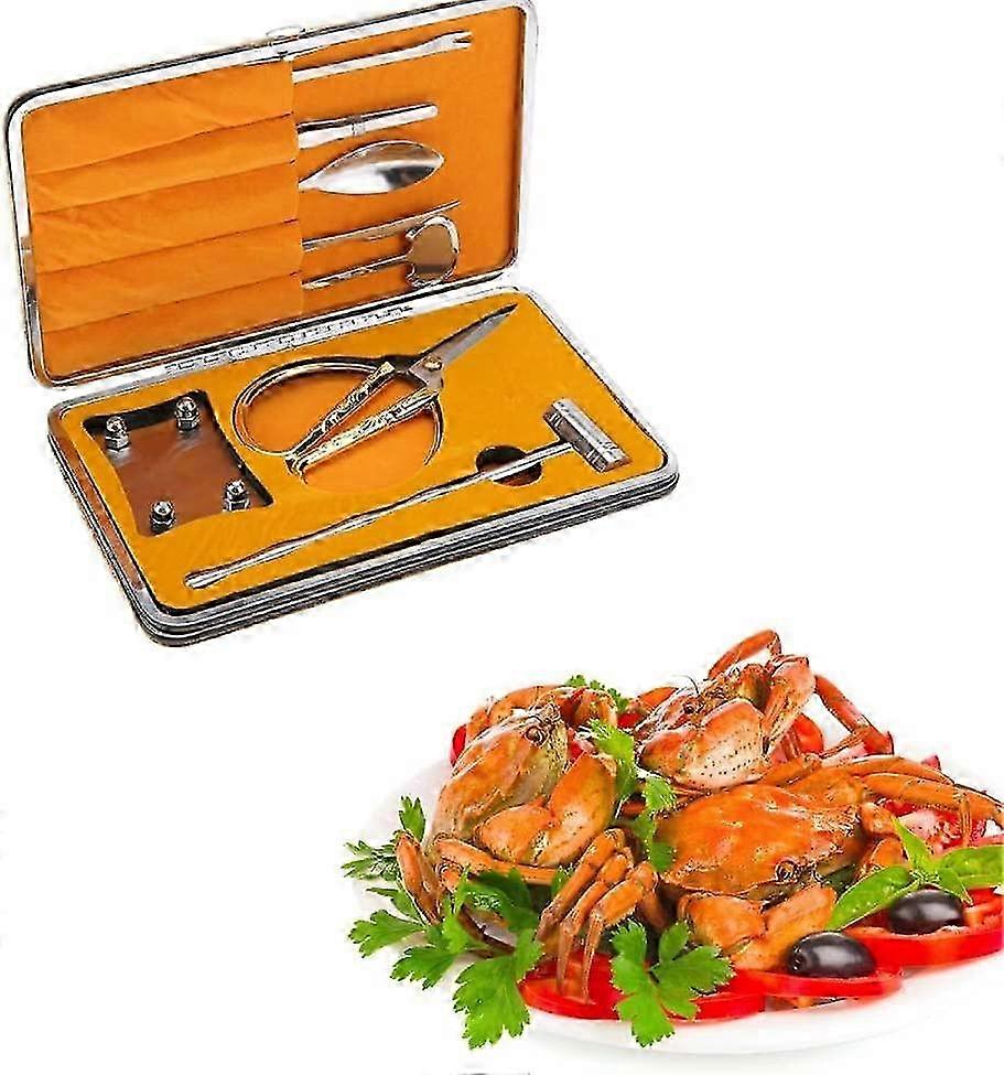 8Pcs Seafood Tool Set, Lobster Crab Nut Cracker Opener Tool Set Stainless Steel