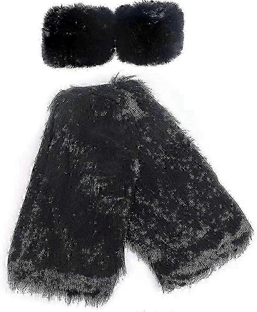 בגדי ריקוד נשים מחממי רגליים פרוותיים מחממי רגליים מטושטשים רכים כיסוי אזיקי מגפיים רכים