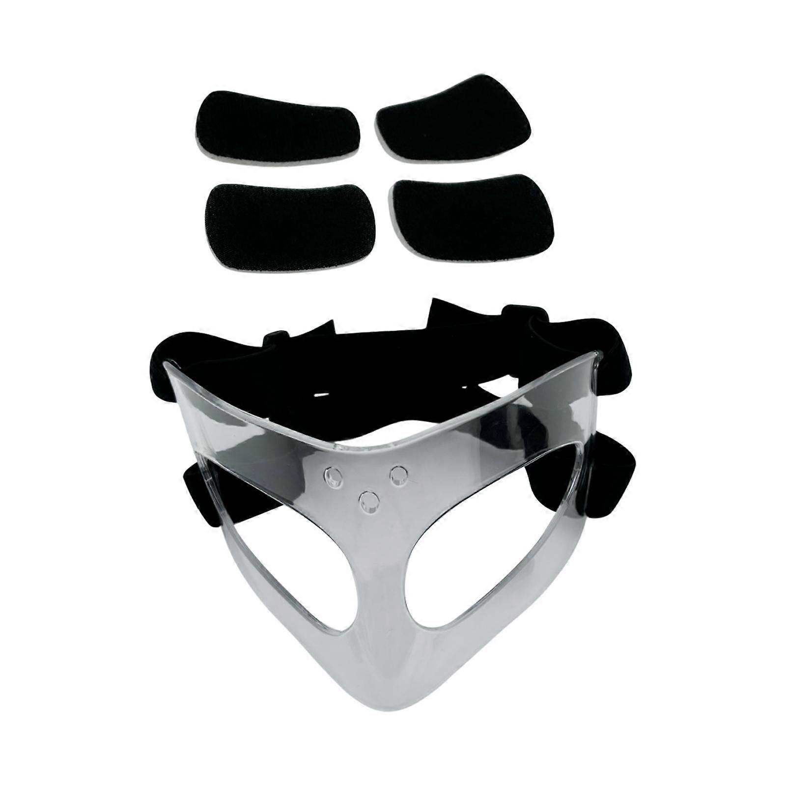 מסכת כדורסל עם מבוגרים מרופדים ציוד כדורסל מגן אף מרופד לבן מרופד