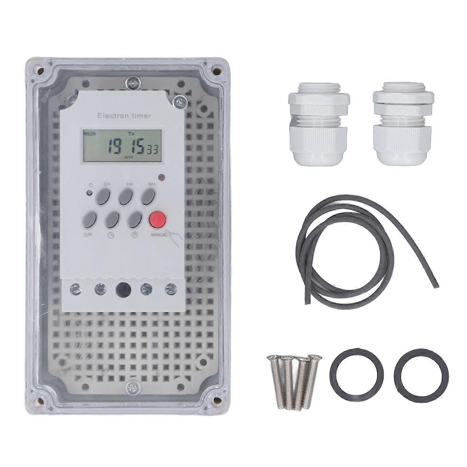 Swimming Pool Pump Timer Waterproof Digital Timer Box Programmable Time Control Switch for Heater Sp