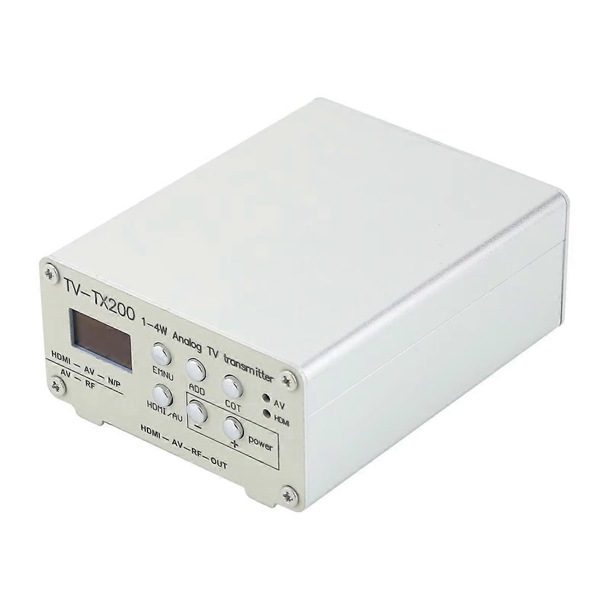 TV-TX200 VHF/UHF Analog TV mitter Support HD/AV Input Analog Signal mitter with Telescopic Antenna EU Plug