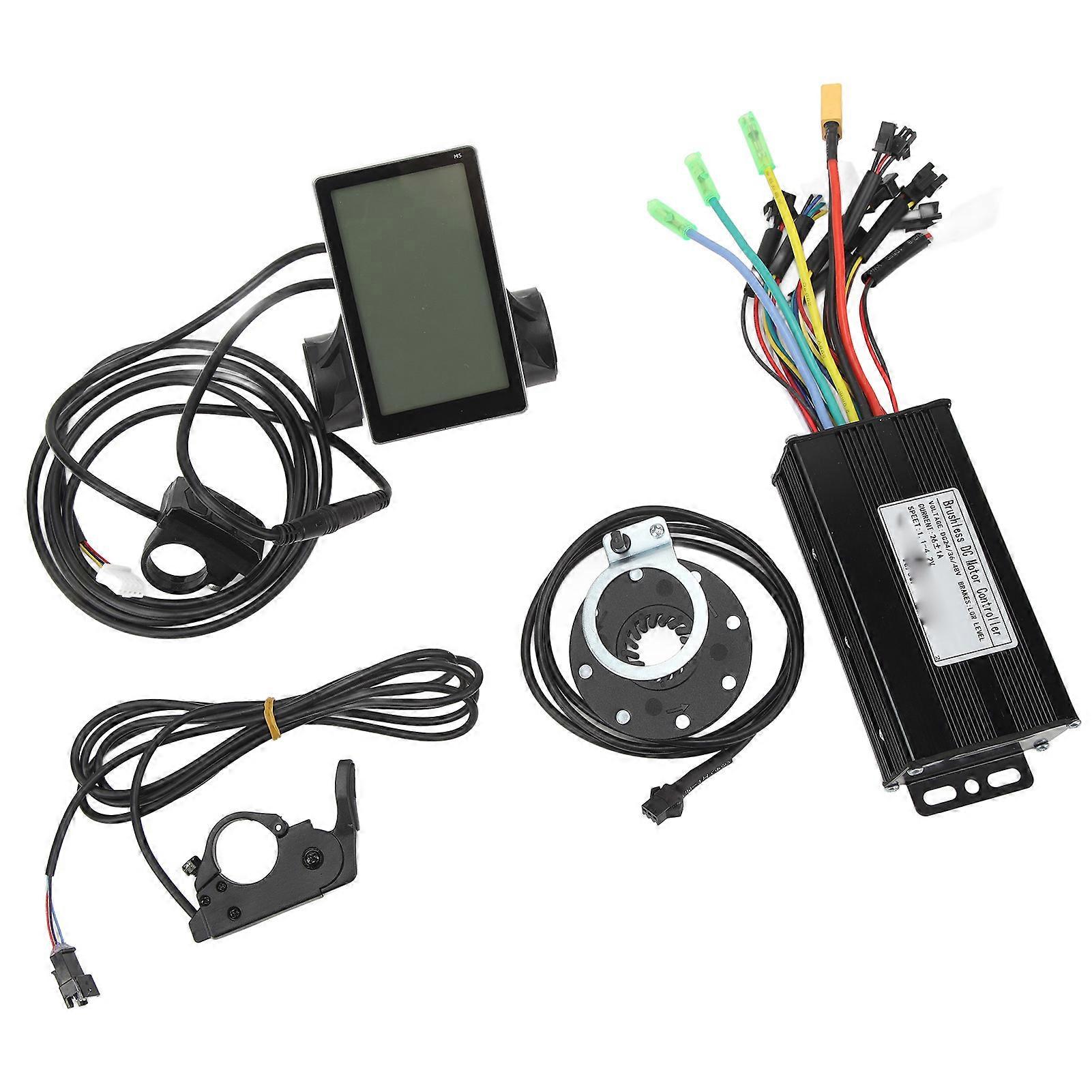 24V 36V 48V 26A Brushless Motor Controller Display Thumb Throttle Power Assist Sensor Kit Bicycle Lithium Battery Modification Controller Kit