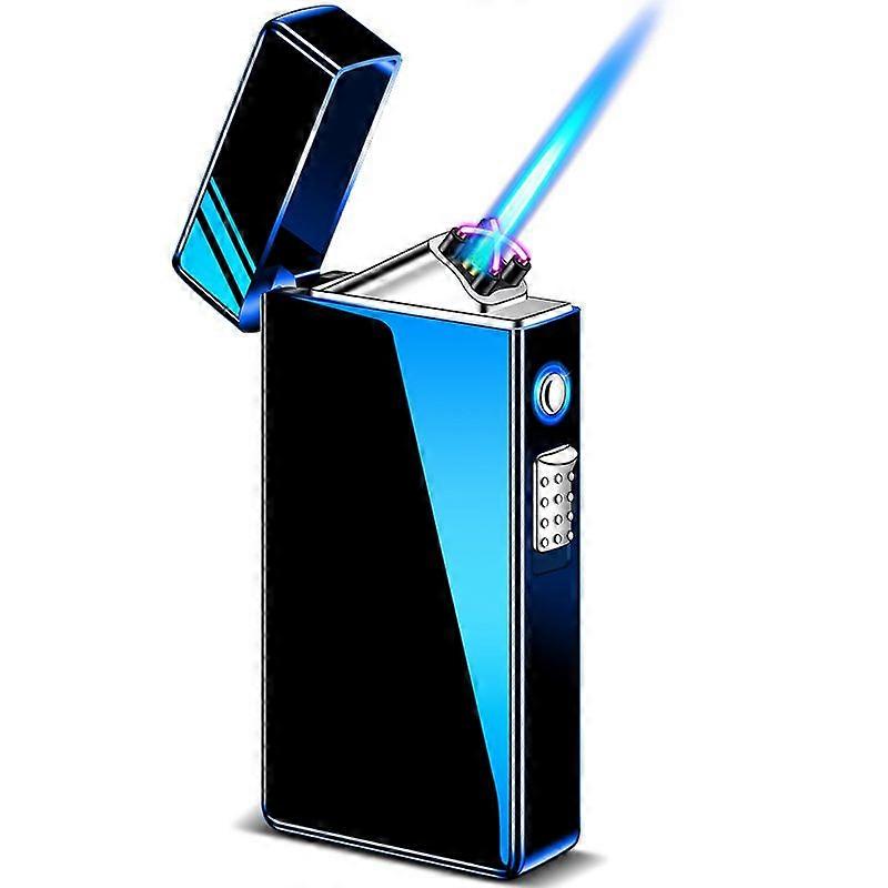 Creative Unique Hipster Double Plating Usb Arc Windproof Charging Lighter Metal Material Gift