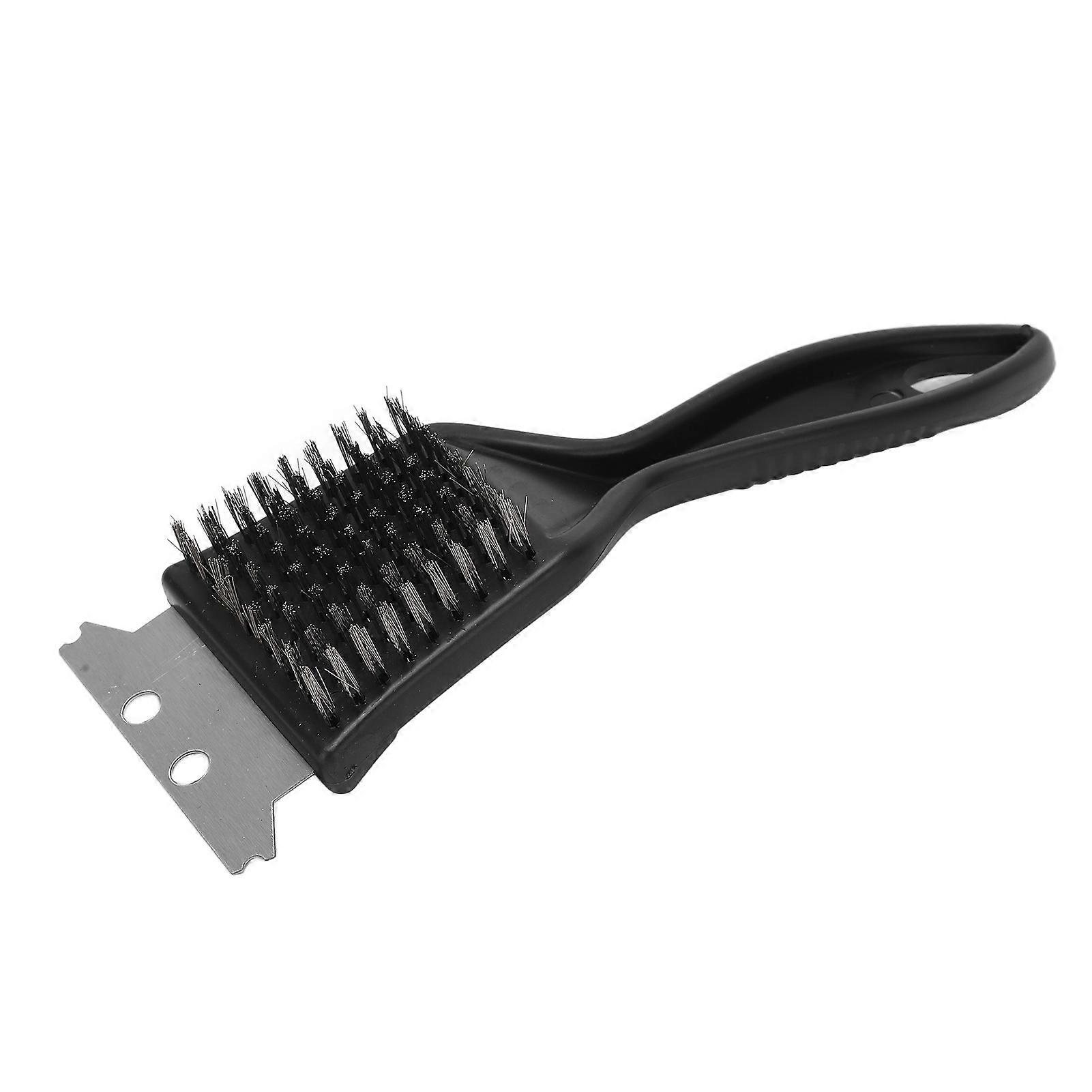 Portable Steel Wire Grill Cleaning Brush with Scraper