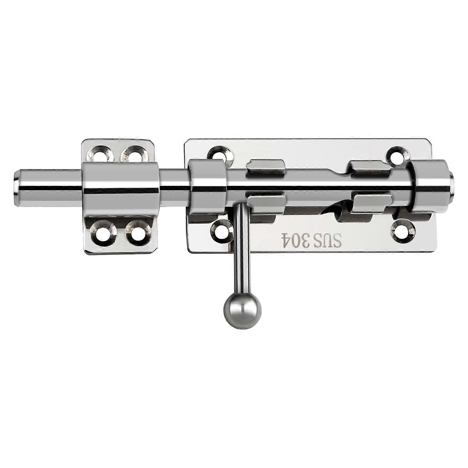 Barrel Bolt Latch for Inside Shed Door 6.3 Inches, Heavy-Duty Steel, Secure Locking Mechanism, Easy Installation
