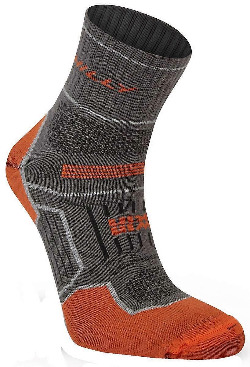 Hilly Twin Skin Anklet Socks - Dark Grey/Orange