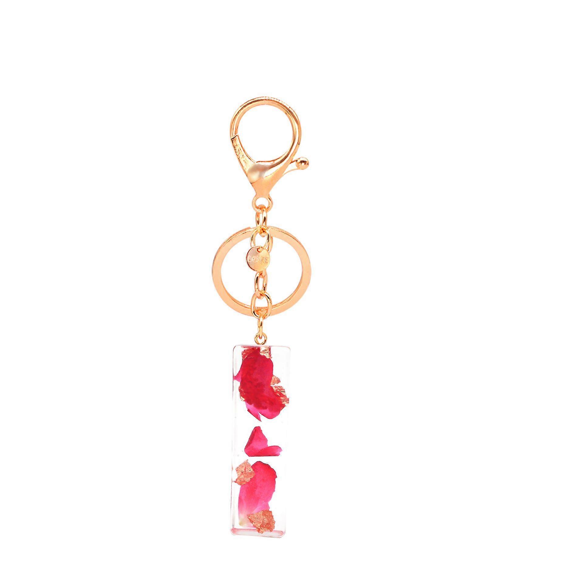 1PCS Keychain ,Letter A - Z Keychain Accessories Cute Crystals Keyring Initial Key Ring for Women