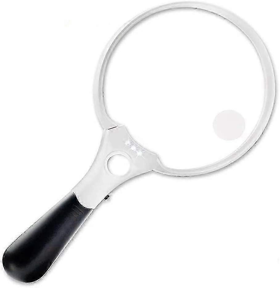 Illuminated Reading Magnifier compatible with Various Items - Black (1pc)