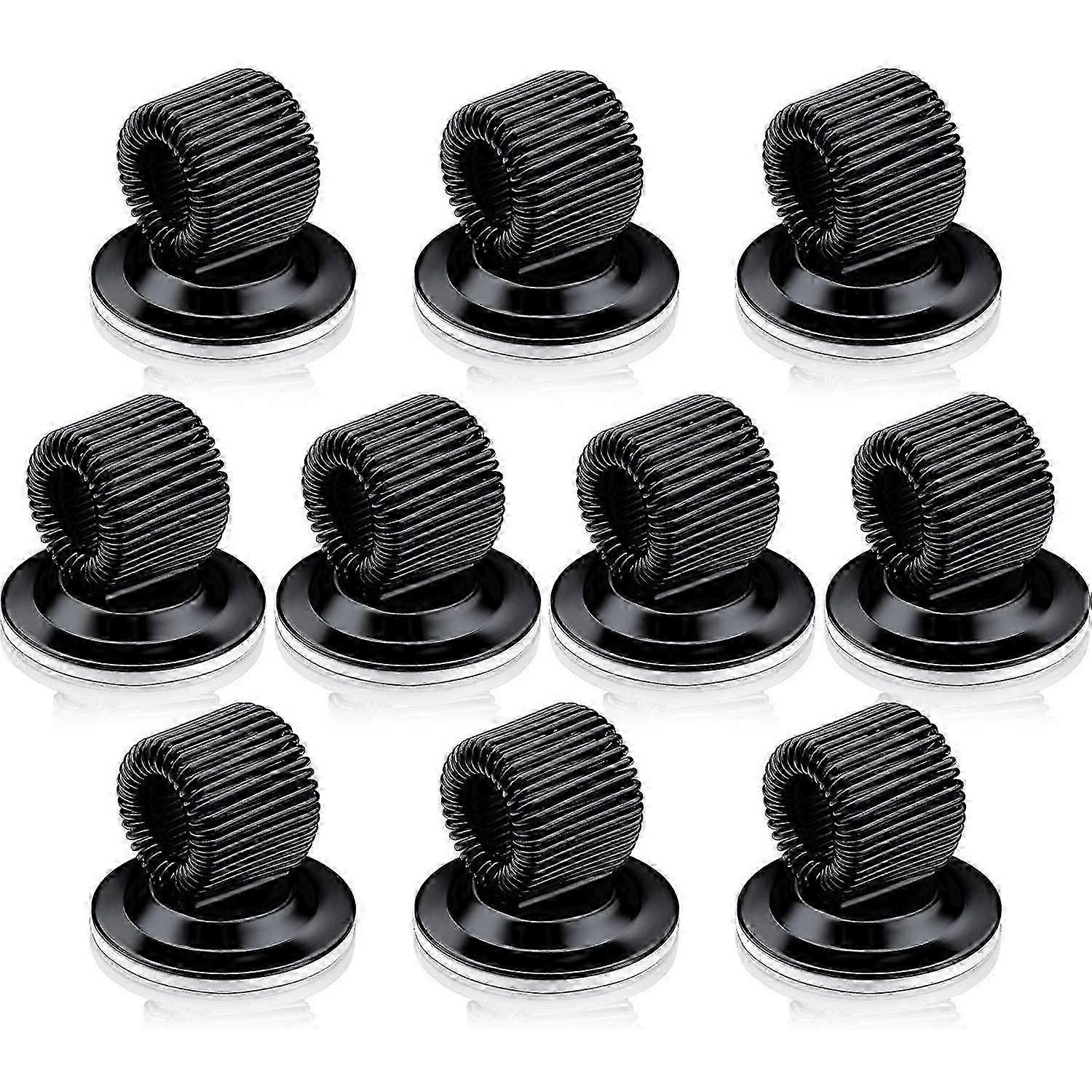10 Pack Pen Holder Clips Steel Pen Holder Self Adhesive Pen Clips with Adjustable Spring Loop for R