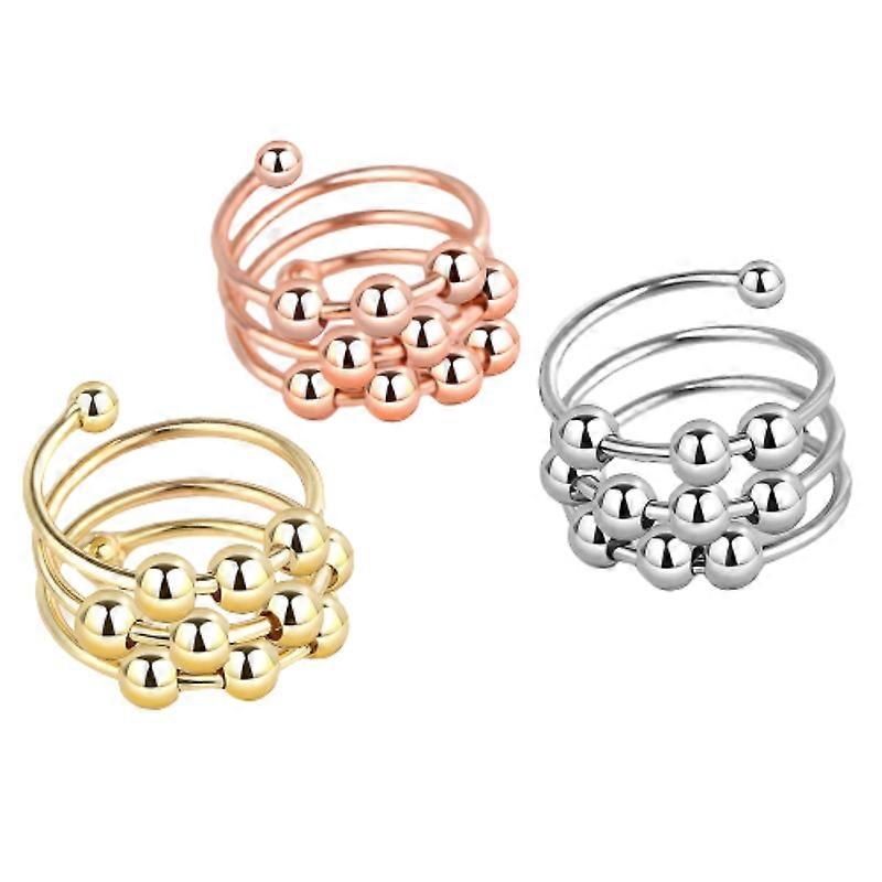 INF Anti-stress Ring Adjustable Copper 3 Pack