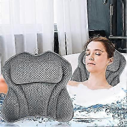 Bath Pillow as Neck and Neck Pillow Bathtub with 4D Air Mesh Technology