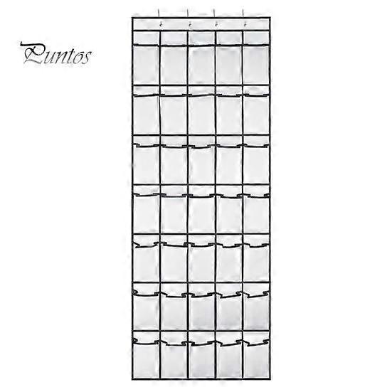 Shoe Storage Bag 35 Compartments Large Capacity Simple Installation Door Hanging Shoe Organizer with 4 Hooks Set
