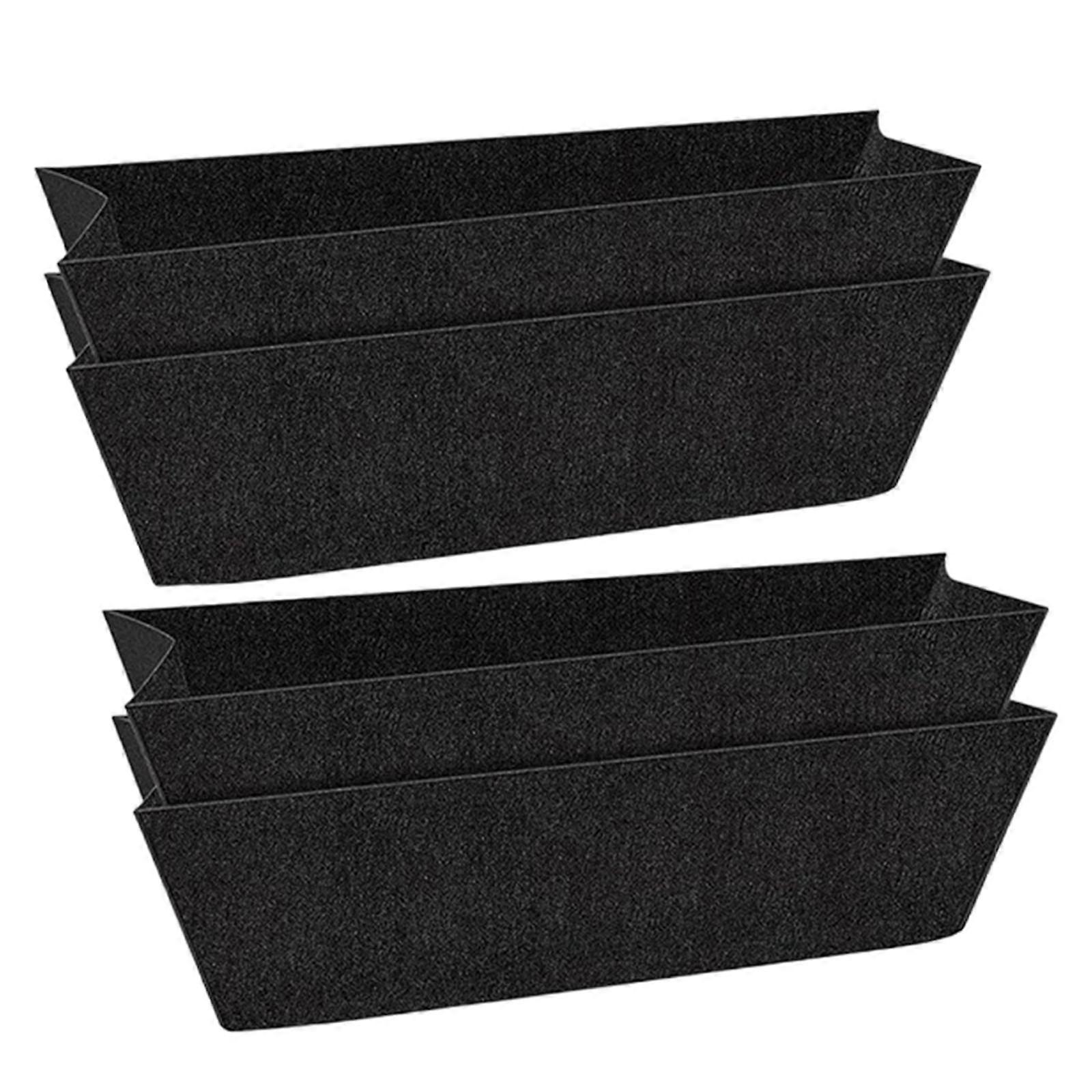 4Pcs Fabric Planter Basket Liners Hanging Basket Lining Foldable Window Box