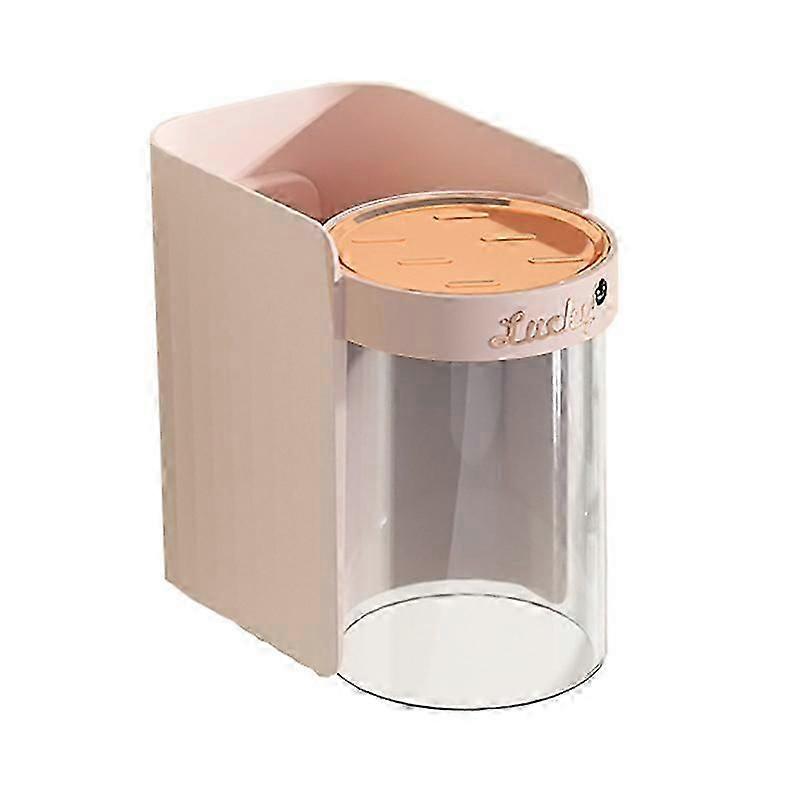 Wall-Mounted Toothbrush and Toothpaste Storage Rack (Pink)