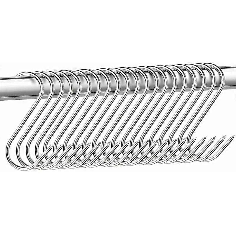 Heavy Duty Stainless Steel Hooks For Meat, Food-Grade SUS 304 S-Shaped Meat Hooks, Easy To Clean Reusable Hooks For Hanging Large, Heavy Pieces Of