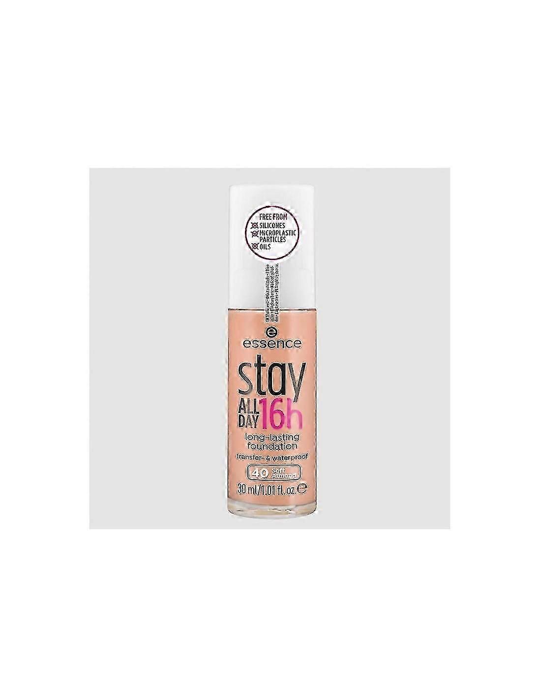 Essence Cosmetics Stay hele dagen 16 timer langtidsholdbar Maquillaje 40-blød mandel 30 ml