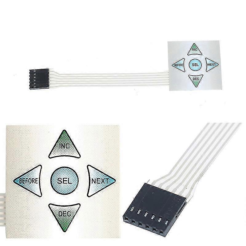 5 Keys Matrix Array 1x5 Membrane Switch Keypad Keyboard Control Panel 40*40mm
