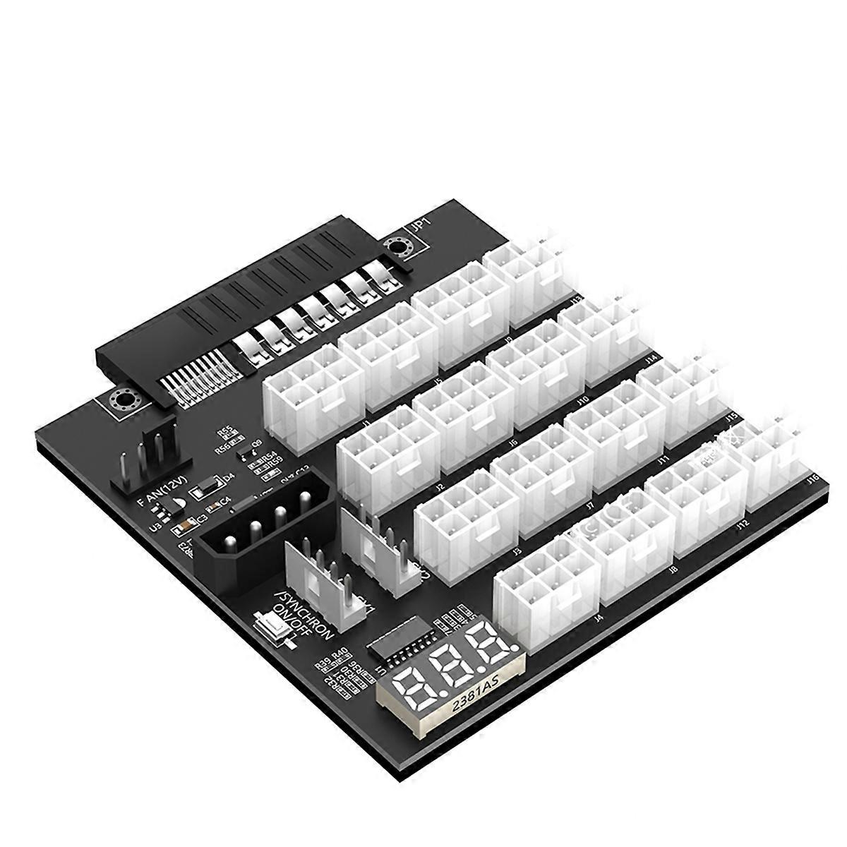ATX 12x6Pin Power Supply Breakout Board Adapter with Flash LED for