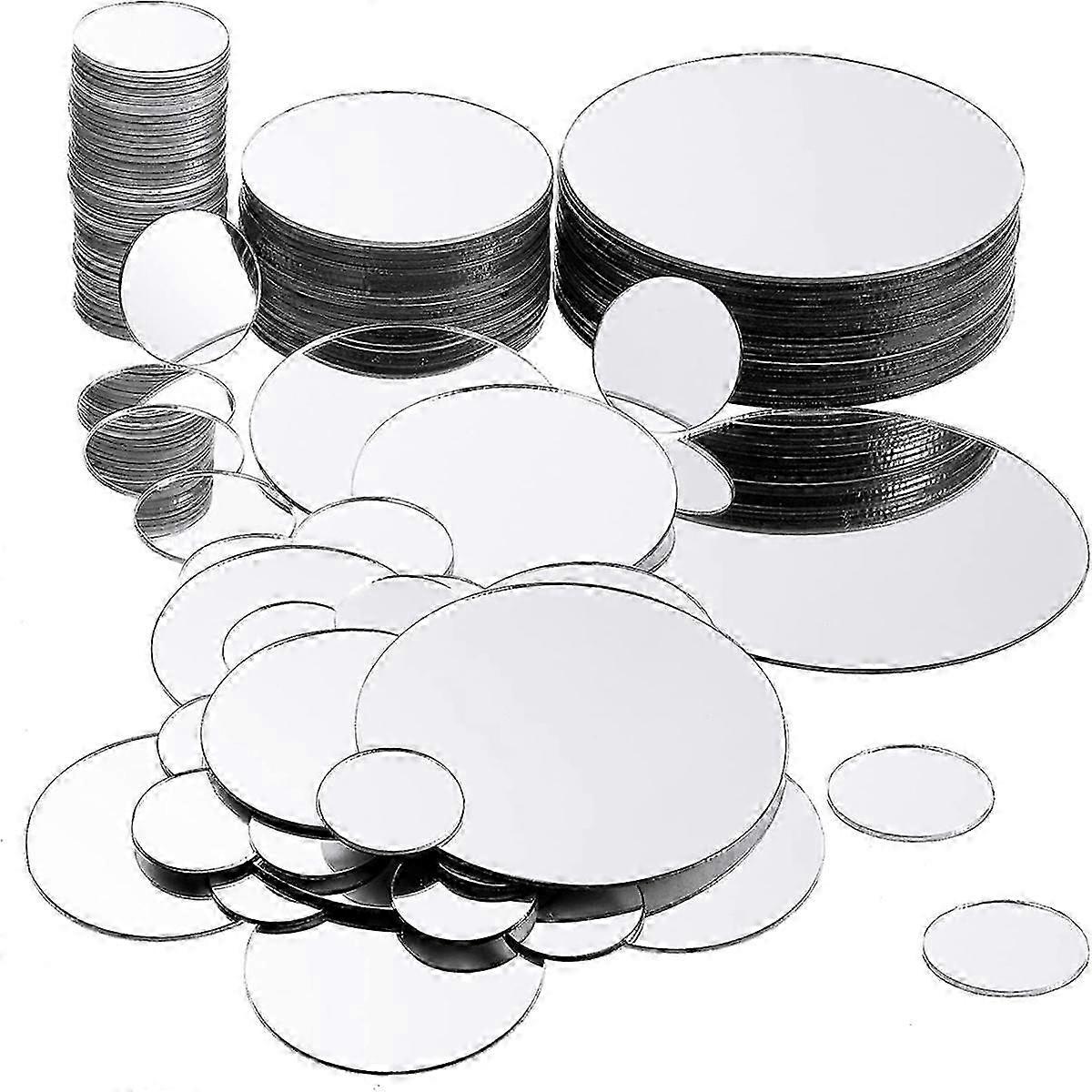 40 PCS Mini Size Round Mirror Small Round Mirror Adhesive Mirror Round Craft Mirror Tiles for CraftAs Shown szrh21
