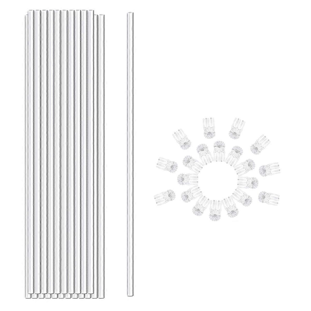 20PCS Plant Support Stakes,16In Garden Single Stem Stakes for Indoor