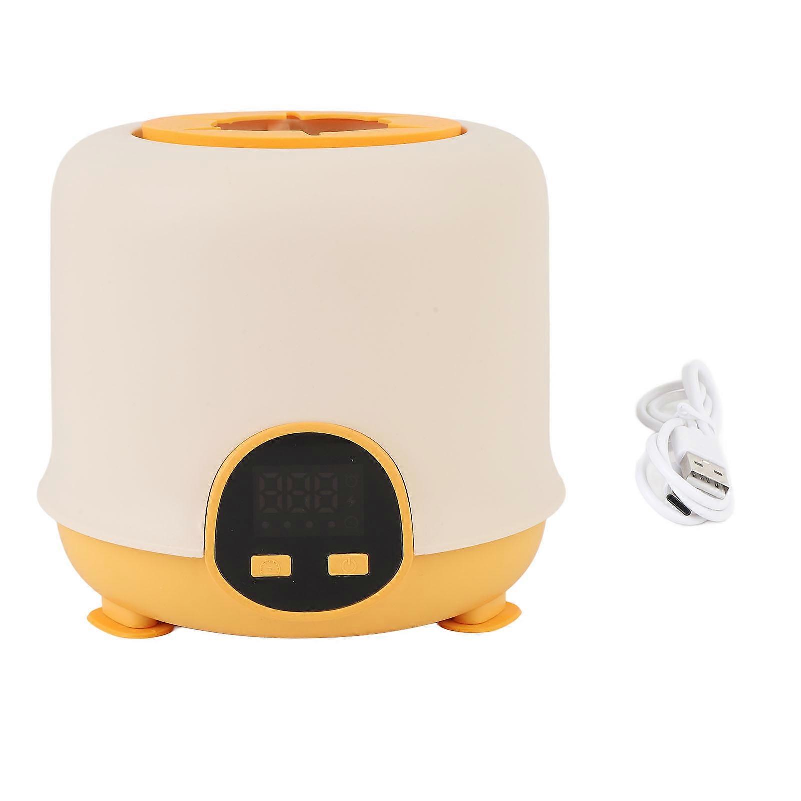 Automatic Baby Formula Mixer Electric Milk Bottle Shaker Low Noise Cordless Digital Display Infant Feeding Supplies Yellow