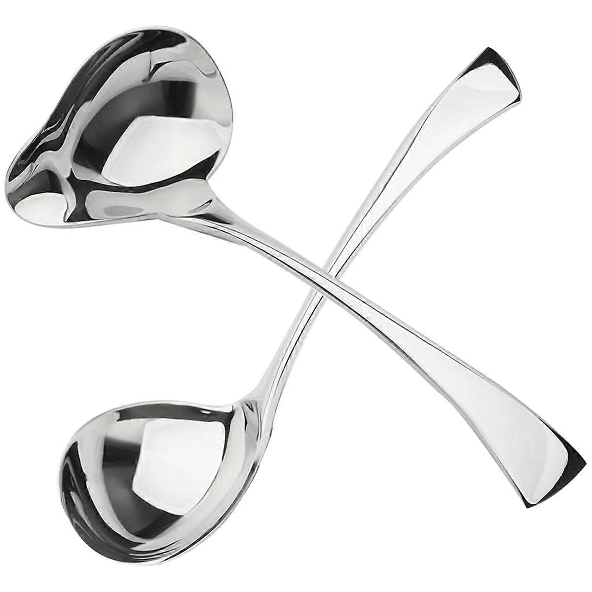 2Pcs Small Gravy Ladle, Sauce Ladle, Sauce Ladle with Pouring Spout