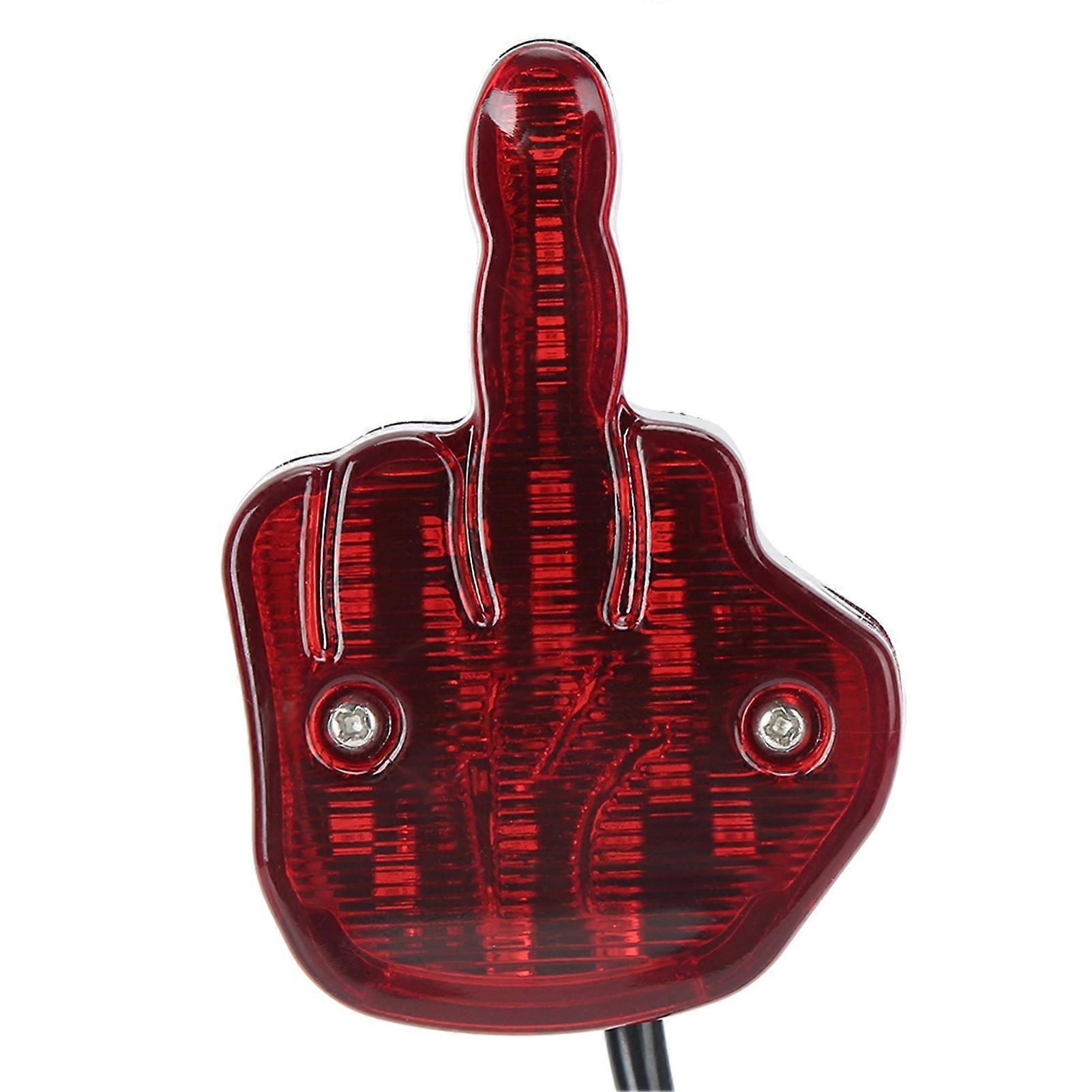 12V LED Motorcycle Tail Light Rear Brake Lamp Unique Middle Finger Style Fit for Yamaha