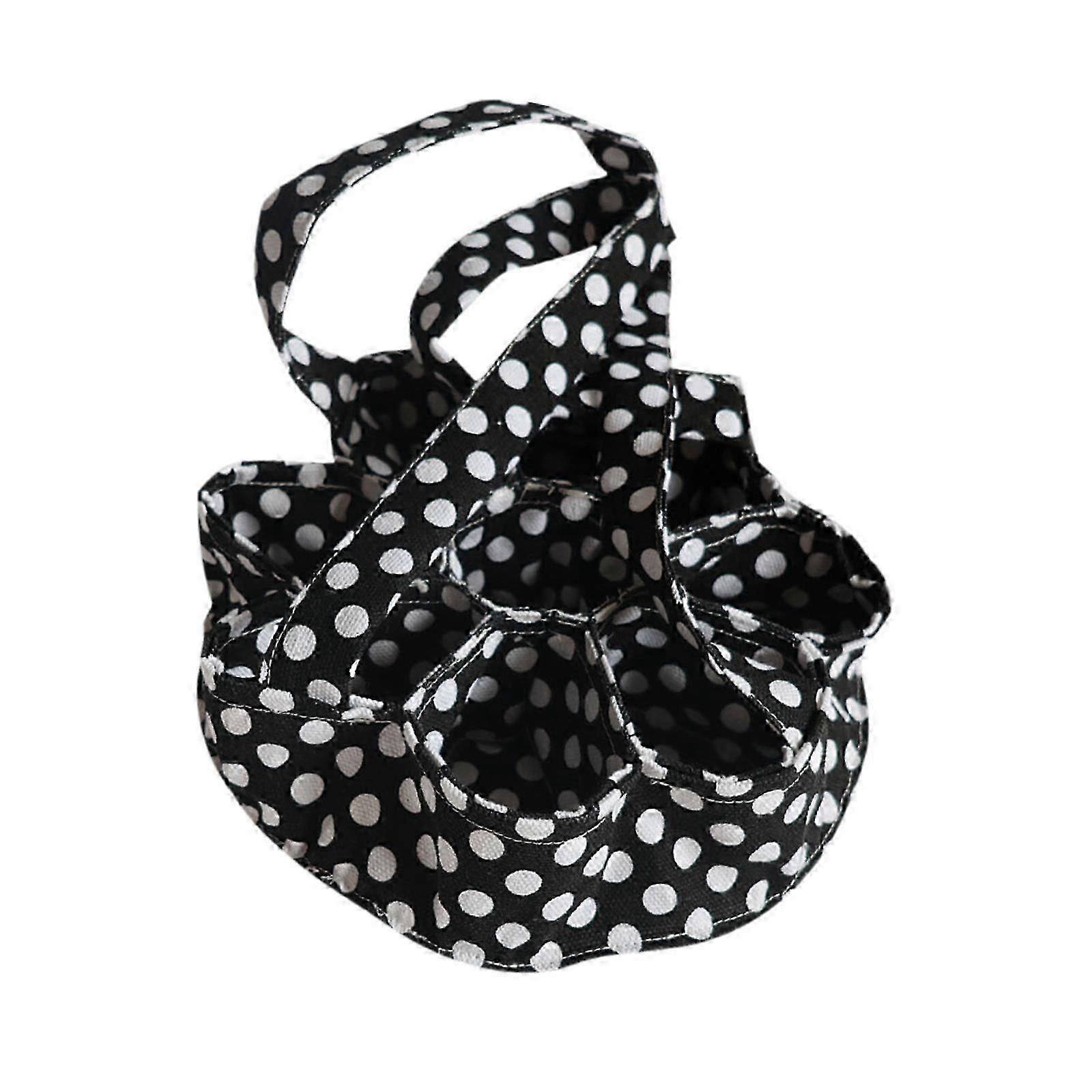 Egg Basket with Handle with 7 Pouches for Kitchen Garden Hen Duck Goose Eggs Black hwy