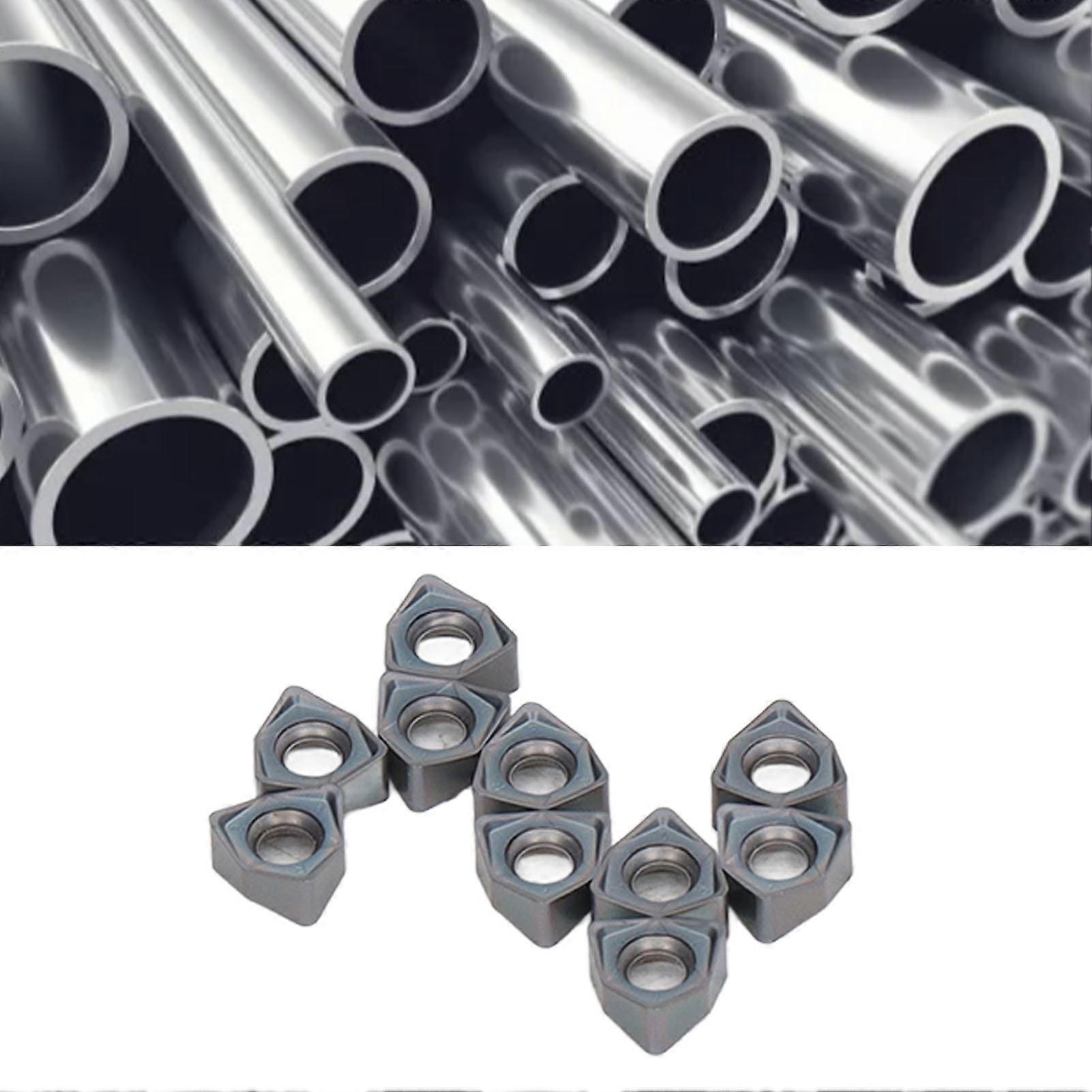 10Pcs Turning Insert Carbide Blade Lathe Cutter Milling CNC Tool Set Kit for Machine 