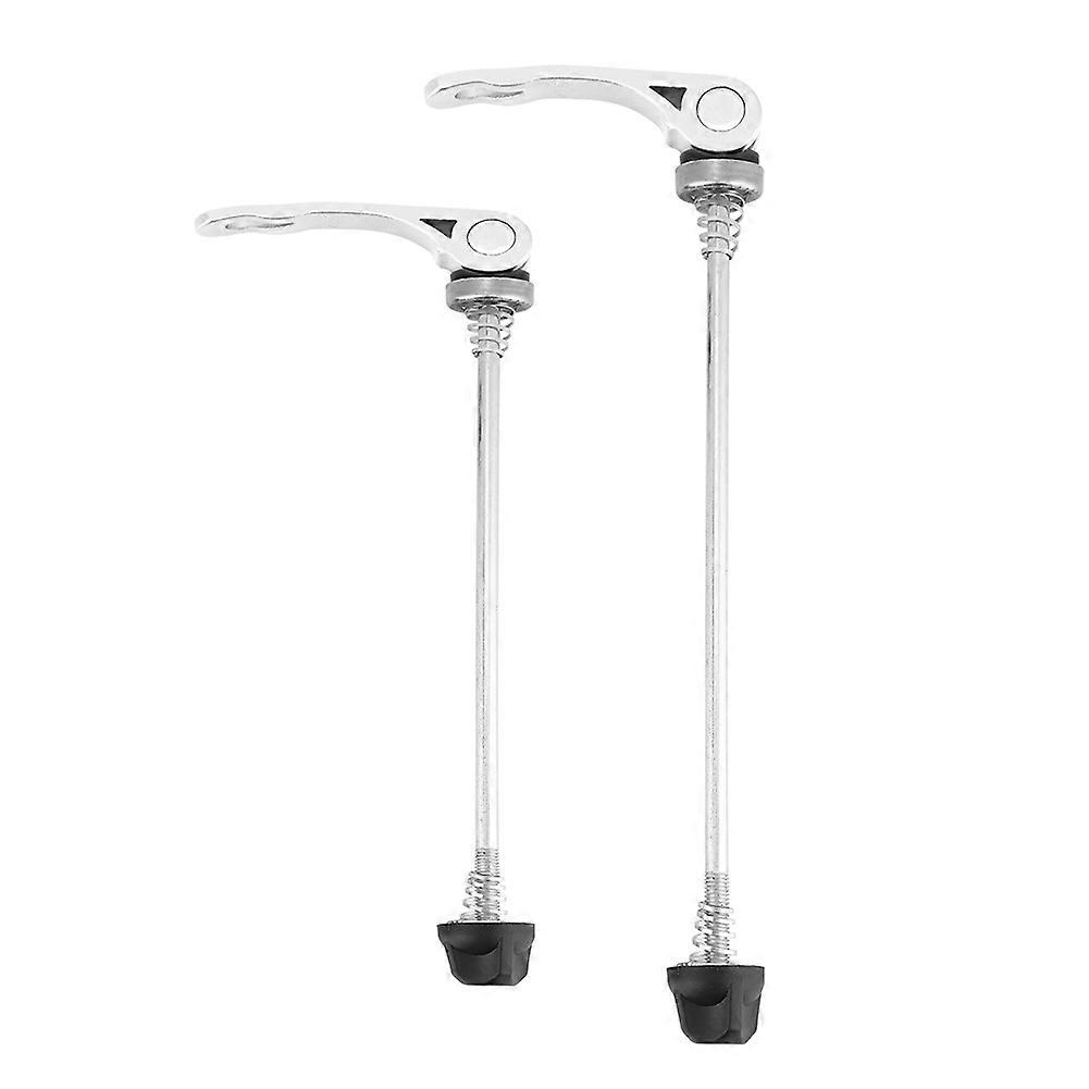 1 Pair Mountain Bike Skewers Road Bicycle Quick Release Front Rear Axle Skewer Set (Silver)
