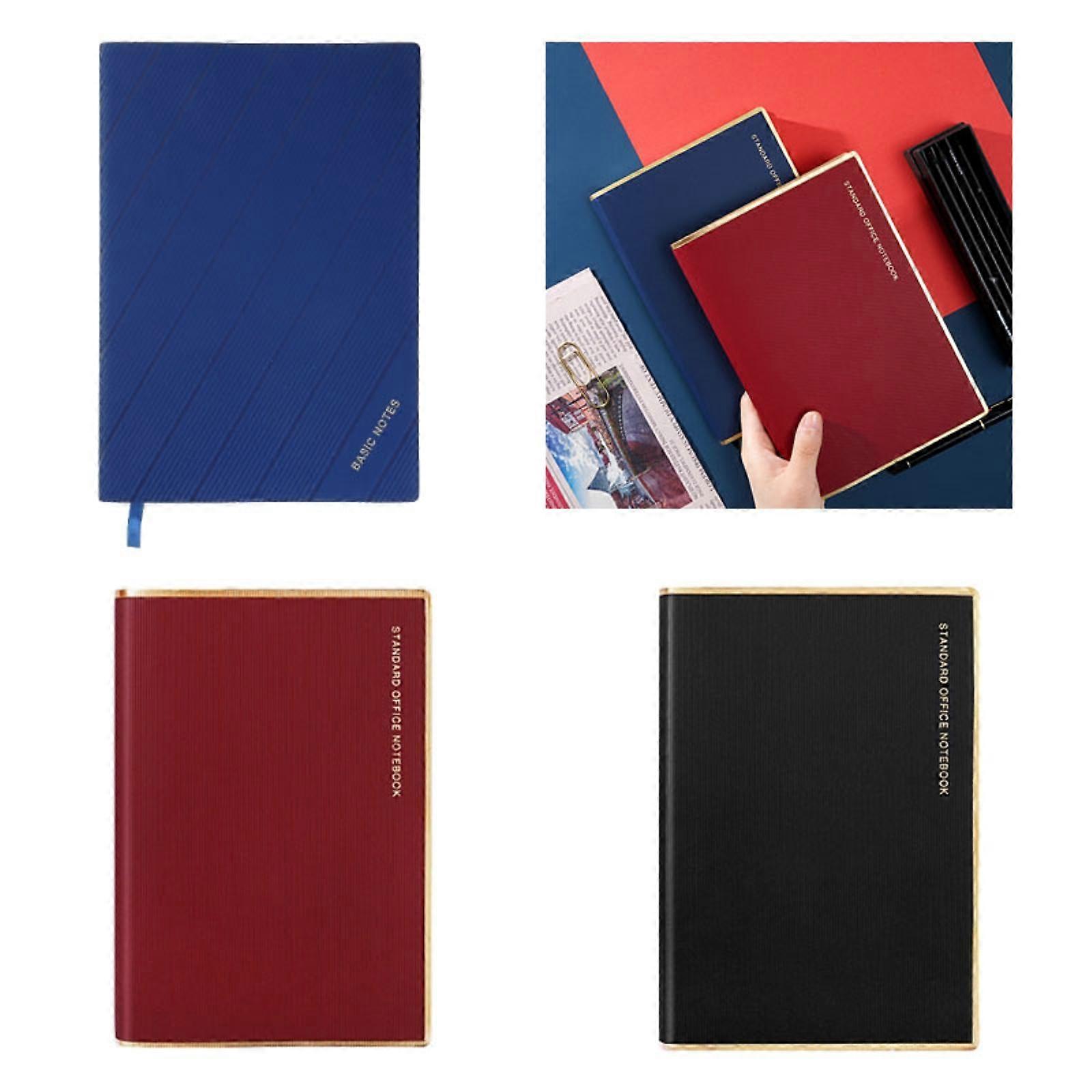 A5 Retro Notebook PU Leather Cover Notepad Lined Page 128 Sheets Writing Journal Notebook Diary School Office Stationery Ya black