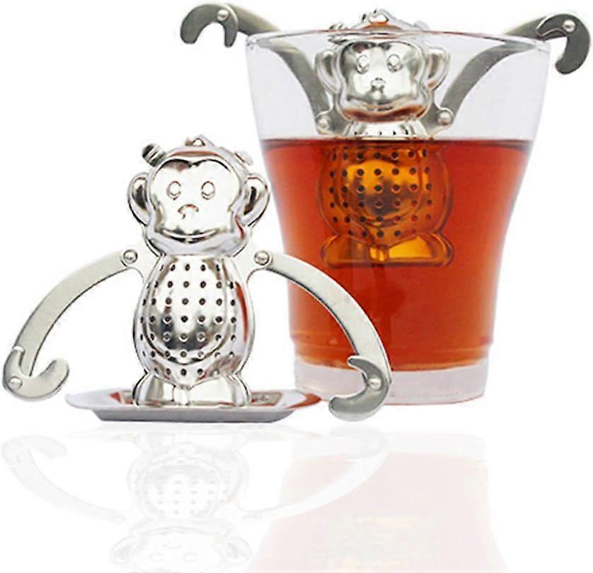 Cute Monkey Tea Strainer - Stainless Steel Loose Leaf Easy to Use