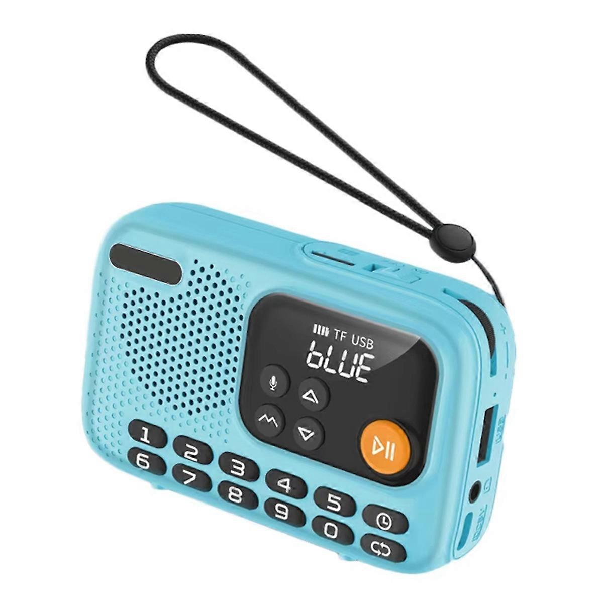 Portable FM Radio Wireless Bluetooth Speaker Recorder with LED Screen Support TF Card U Disk for Ho