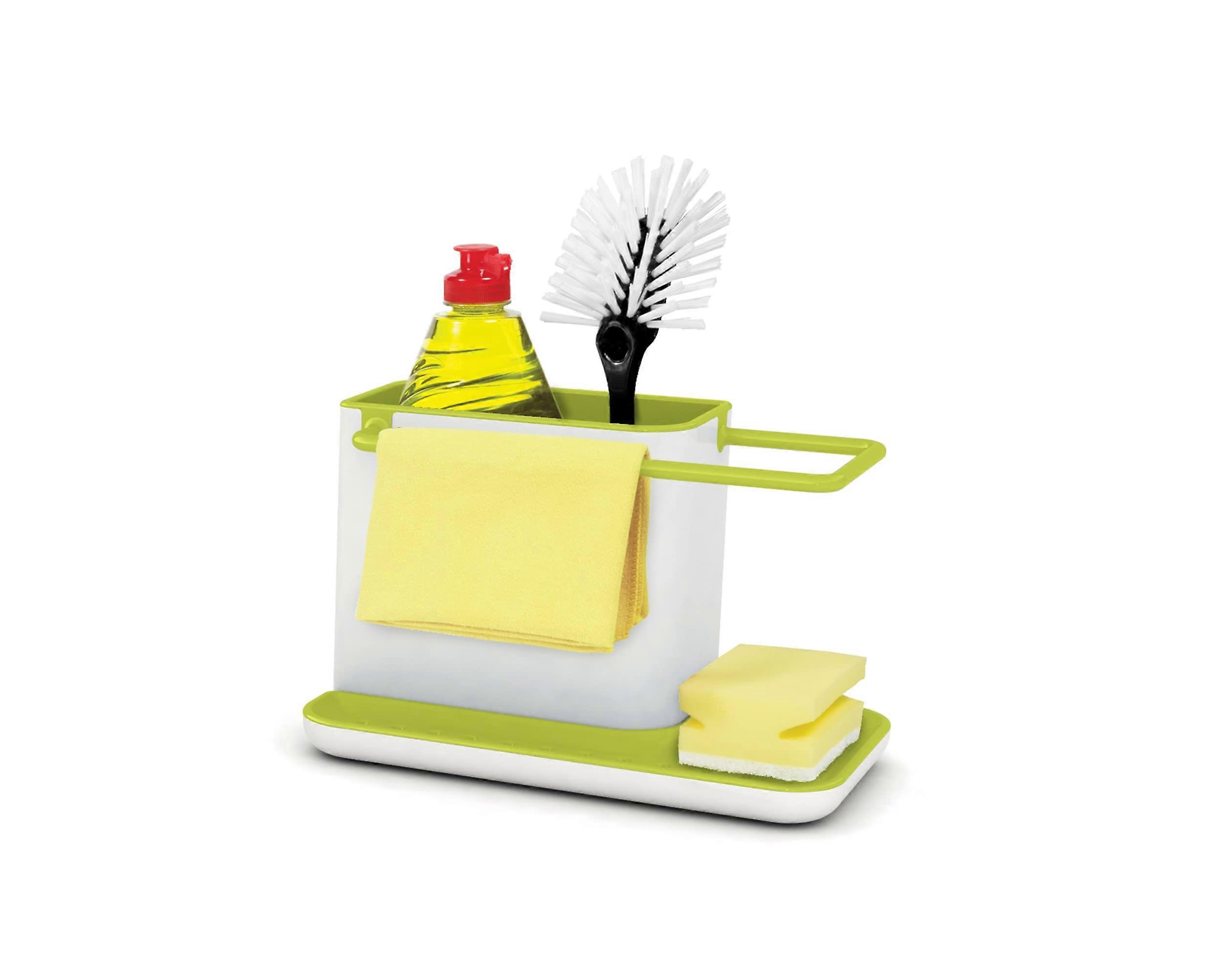 85021 Kitchen Sink Caddy Organizer Green, Dishwasher Safe Sponge Holder, Normal Size, Durable Material
