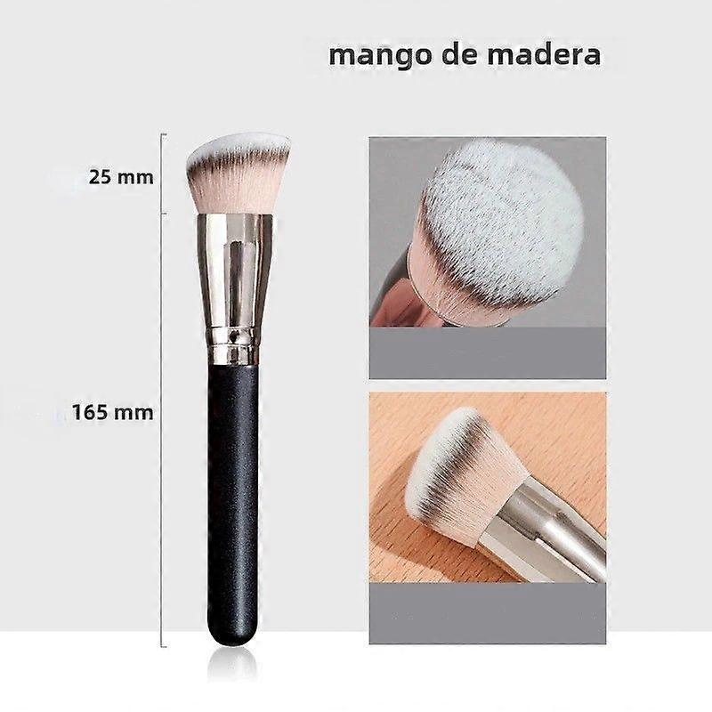Angled Foundation & Concealer Makeup Brush, Allergy-Free Coverage, Synthetic Hair, For Cream & Liquid Cosmetics, Beauty Tool for Highlighters & Shadow