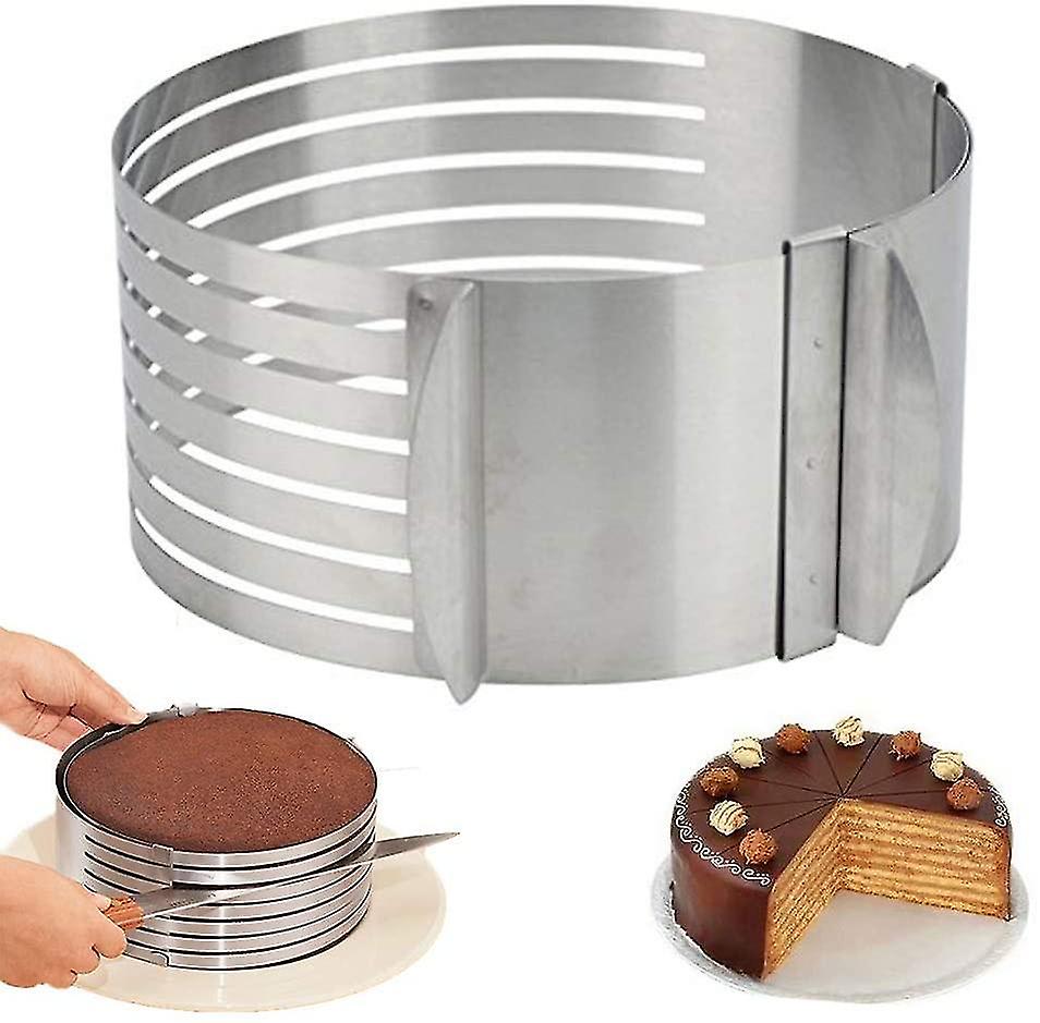 Ring Cutter Layer Cake Slicer, Adjustable Ring 7 Layer Mousse
