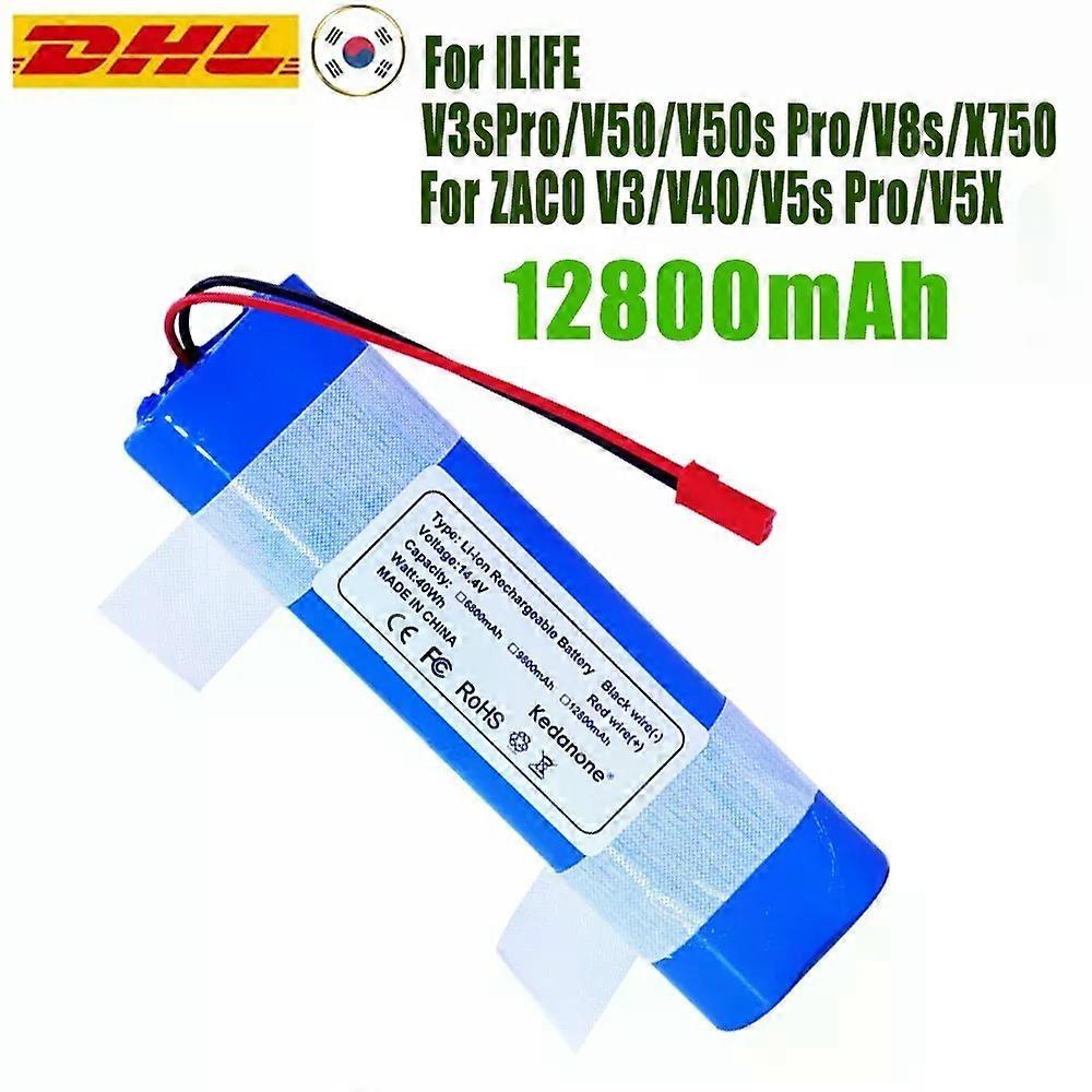 Applies to Original Li-lion Battery for ILIFE V3s Pro, V5s Pro, V8s, V8 PlusV80V80 MaxV80 Pro,V3s Max 18650 12800mAh 14.4V PX-B010