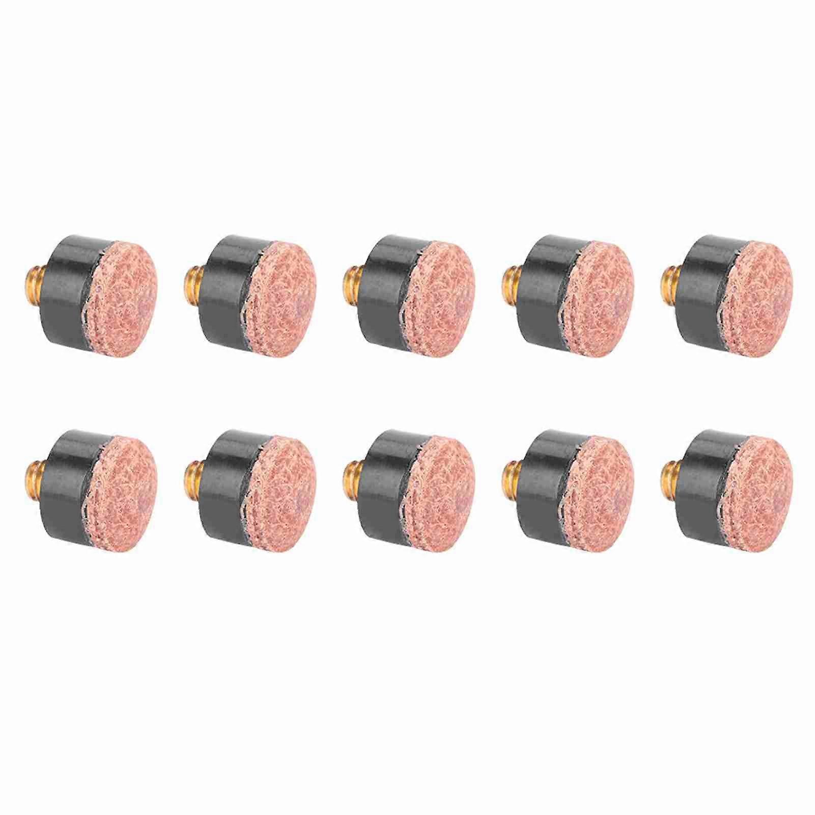 Pack of 10 replacement tips for pool cues (11 mm)