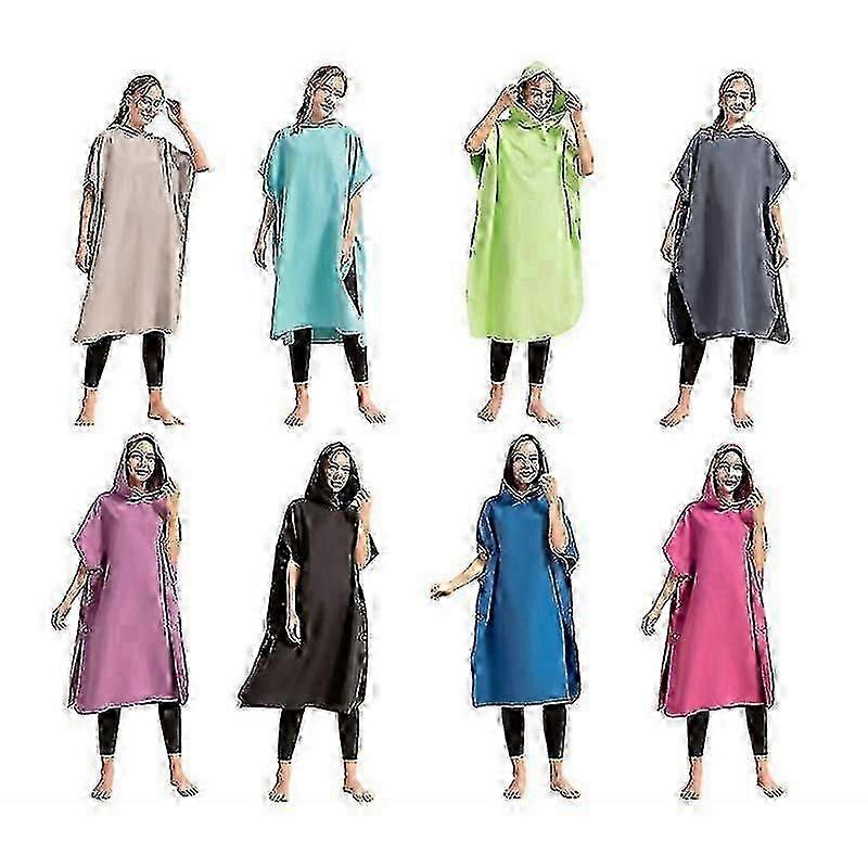 Beach Quick Drying Cape Microfiber Water-absorbing Swimming Beach Towel Bathrobe Changing Bathrobe