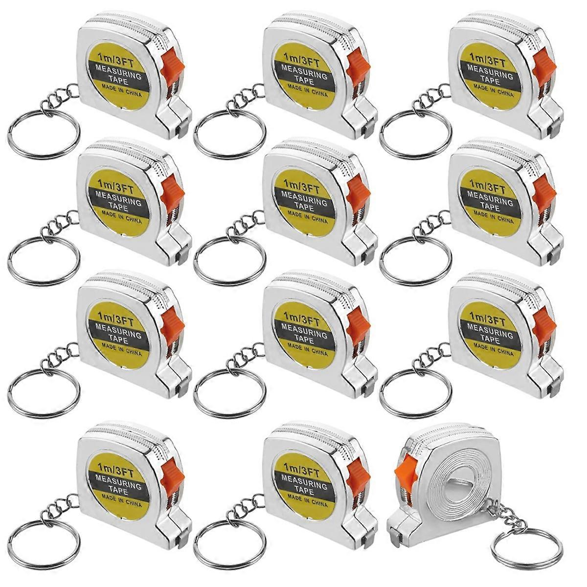 12 Pcs Keychain Tape Measure, 1.5 Inch Mini Tape Measure