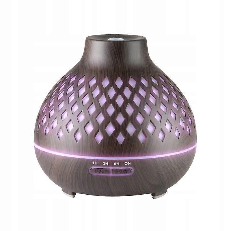 Aroma Diffuser Humidifier Spa 10 Dark Wood 400 Ml + Timer