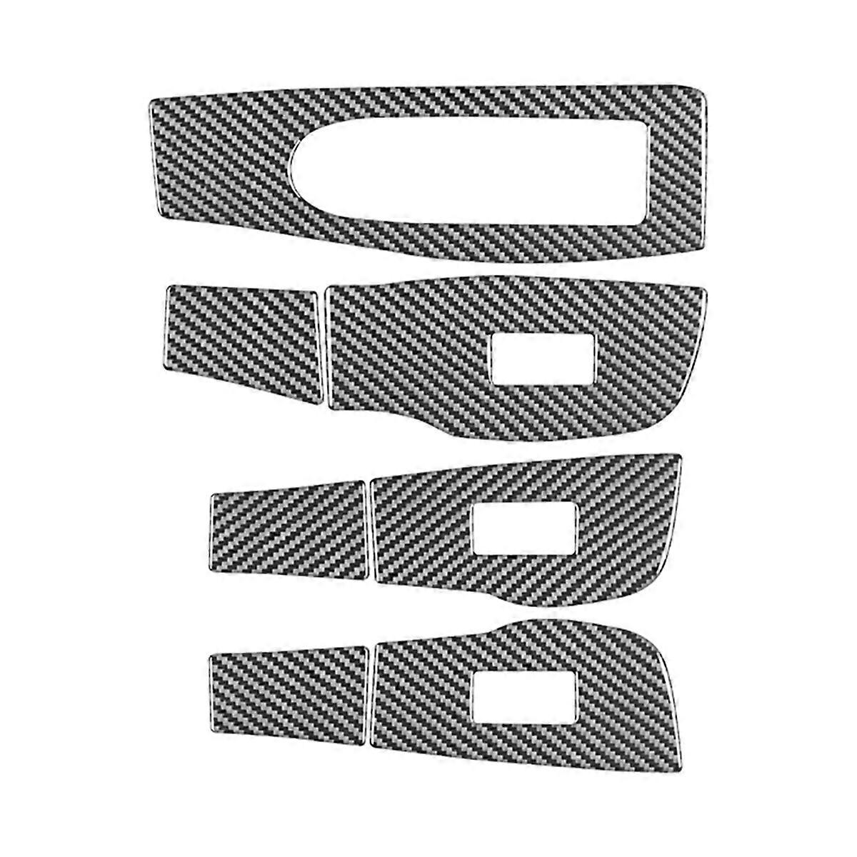 For Axela 2020-2024 Carbon Fiber Car Window Lift Switch Panel Cover Trim Sticker Interior Accessori