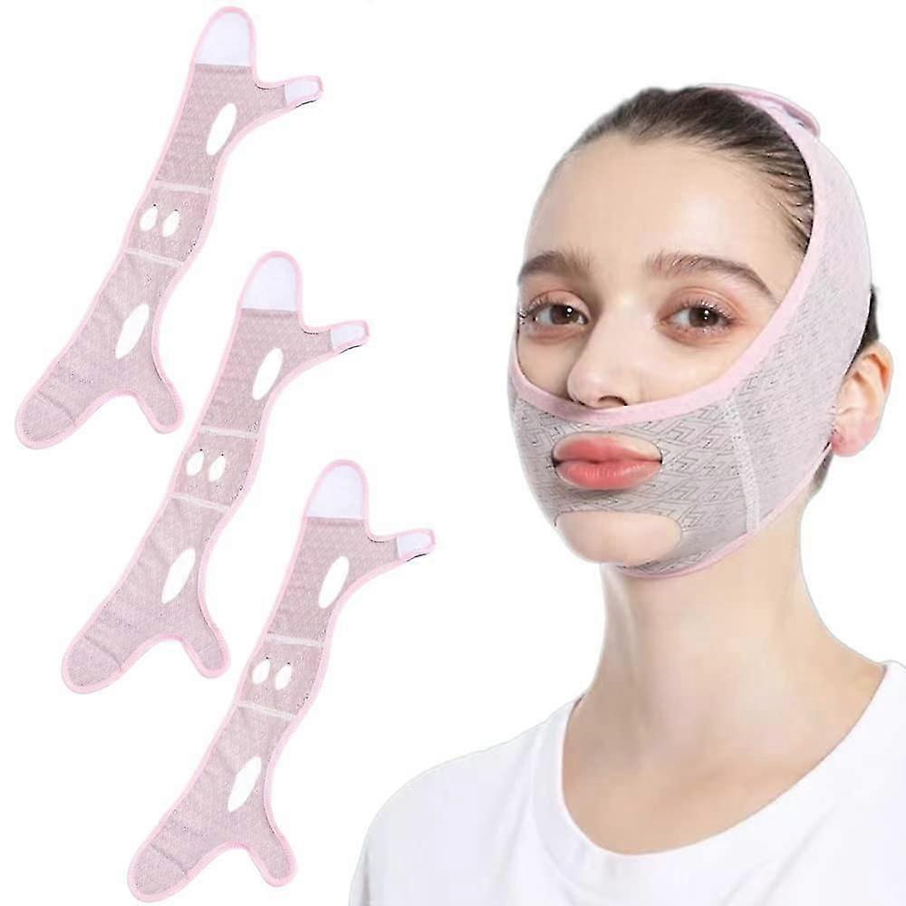 3pcs Beauty Face Sculpting Sleep Mask, V Line Shaping Face Masks, V Line Lifting Mask Facial Slimming Strap Double Chin Reducer