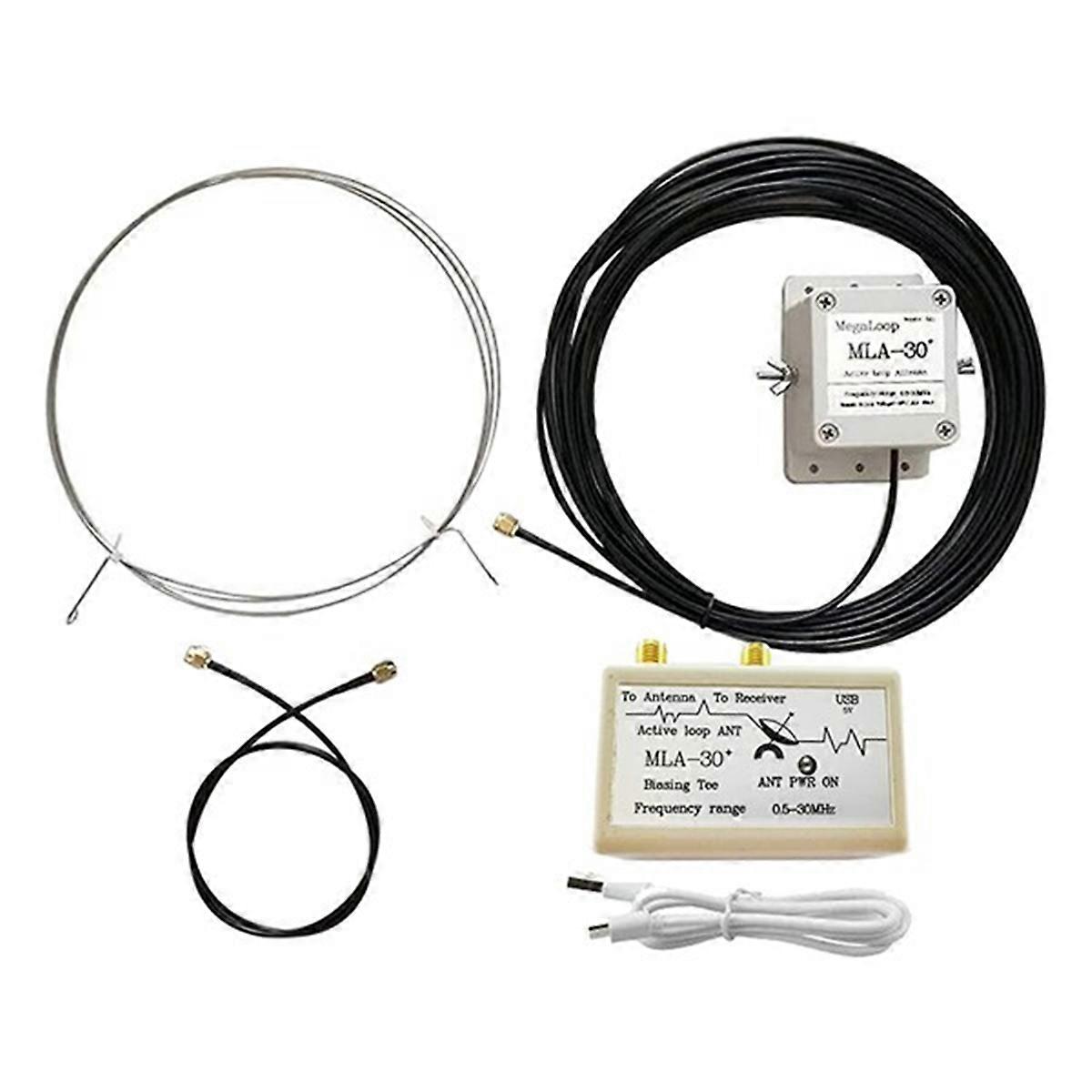 -30+ Plus 0.5-30MHz Ring Active Receive Antenna SDR Loop Antenna Low Noise Medium Short Wave Radio