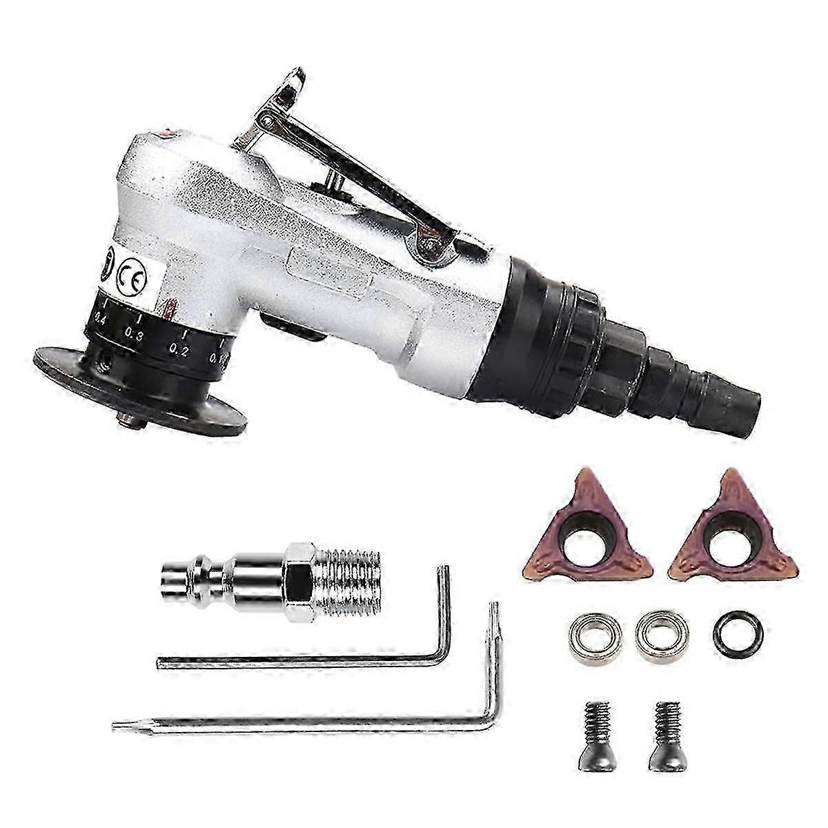 2 in 1 Mini Pneumatic Chamfering Machine, Air Chamfer Tool for Chamfering Metal Round Corner, 45 Degree Arc Corner