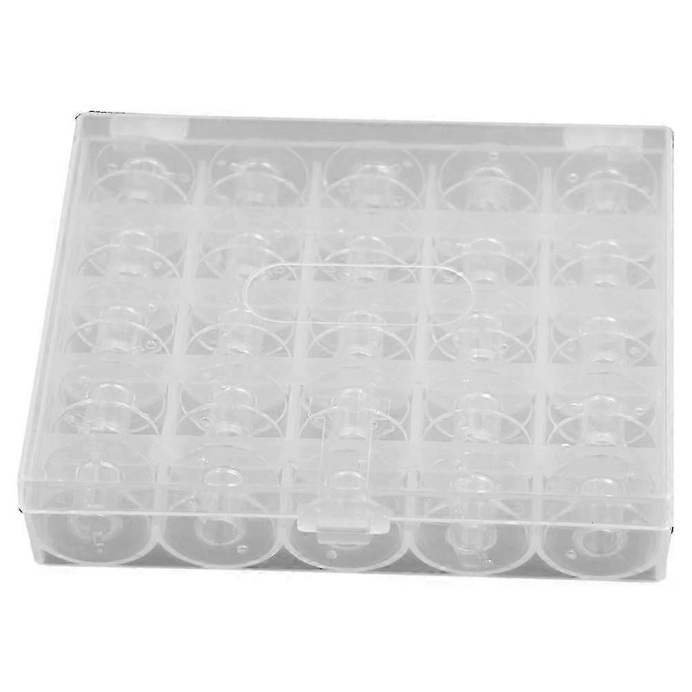 25pcs Plastic Empty Bobbins Case For Brother Singer Sewing Machine