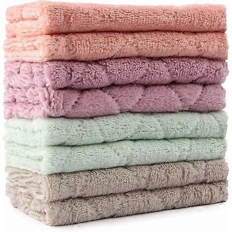 2025 Latest Model  8 Pack Kitchen Towels, Super Absorbent Microfiber Cleaning
