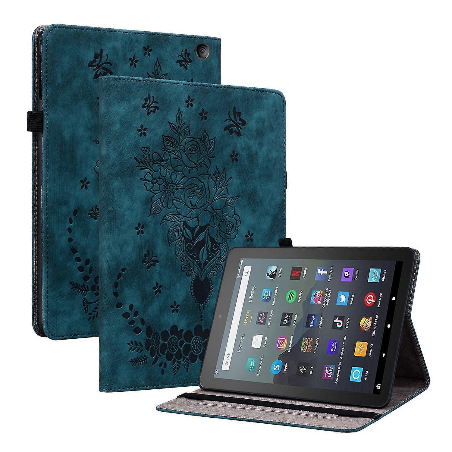 Compatible With Amazon Fire 7 2022 Flip Leather Multi-Functional Smart Tablet Case with Bracket and Card Slot