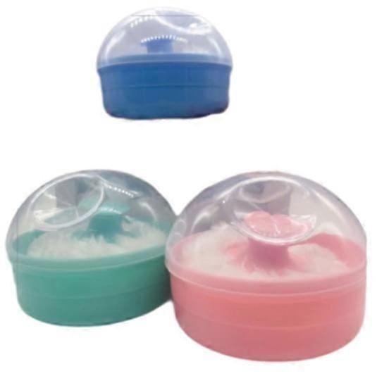 3 stk Powder Puff Empty Box After-Bath Body Powder Container med badepudderpuffer og sikt for hjem og reise